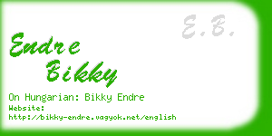 endre bikky business card